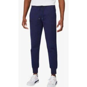 Puma Men's XL Navy Blue Jogger Pants 66% Cotton Elastic Waist & Cuffs G1722